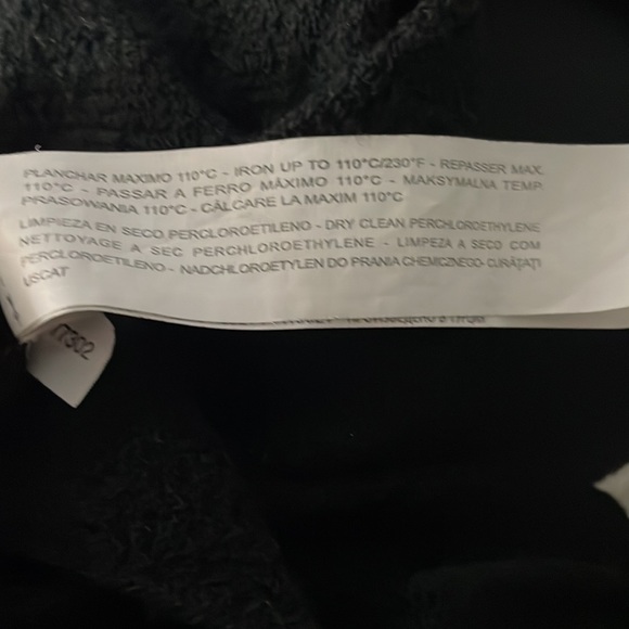 ZARAKNIT Large black and cream sheer Ladies long sleeve shirt. Sheer like - Picture 4 of 6